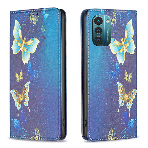 Funda de Cuero Cartera con Soporte Patron de Moda Carcasa B05F para Nokia G21 Azul