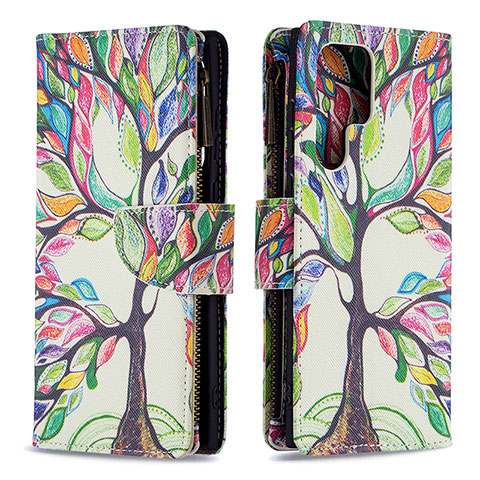 Funda de Cuero Cartera con Soporte Patron de Moda Carcasa B05F para Samsung Galaxy S23 Ultra 5G Multicolor