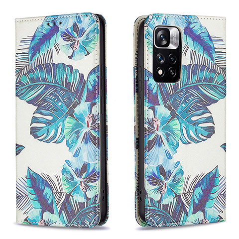 Funda de Cuero Cartera con Soporte Patron de Moda Carcasa B05F para Xiaomi Mi 11i 5G (2022) Azul Cielo