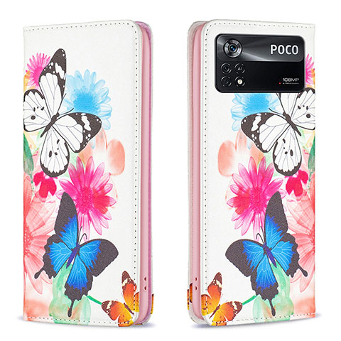 Funda de Cuero Cartera con Soporte Patron de Moda Carcasa B05F para Xiaomi Poco X4 Pro 5G Vistoso