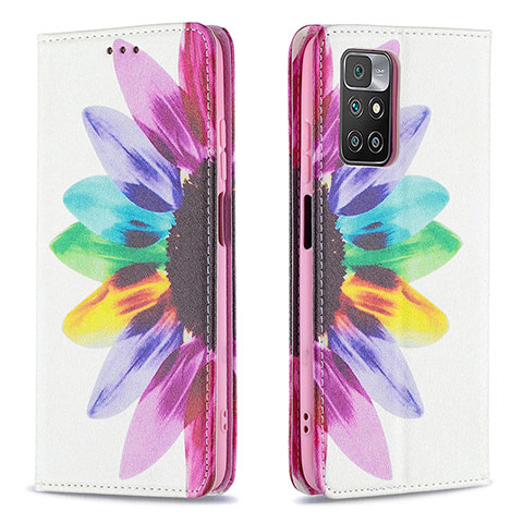 Funda de Cuero Cartera con Soporte Patron de Moda Carcasa B05F para Xiaomi Redmi 10 (2022) Multicolor