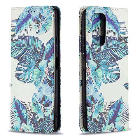 Funda de Cuero Cartera con Soporte Patron de Moda Carcasa B05F para Xiaomi Redmi Note 10 Pro Max Azul Cielo