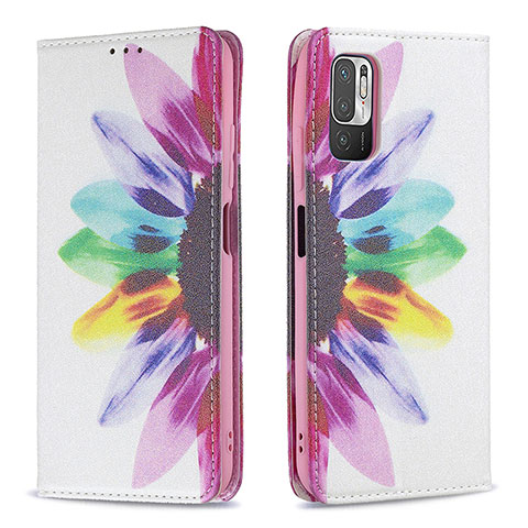 Funda de Cuero Cartera con Soporte Patron de Moda Carcasa B05F para Xiaomi Redmi Note 10T 5G Multicolor