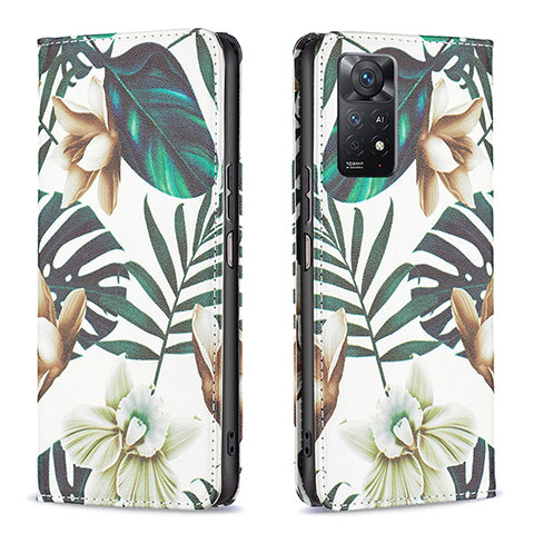 Funda de Cuero Cartera con Soporte Patron de Moda Carcasa B05F para Xiaomi Redmi Note 12 Pro 4G Verde