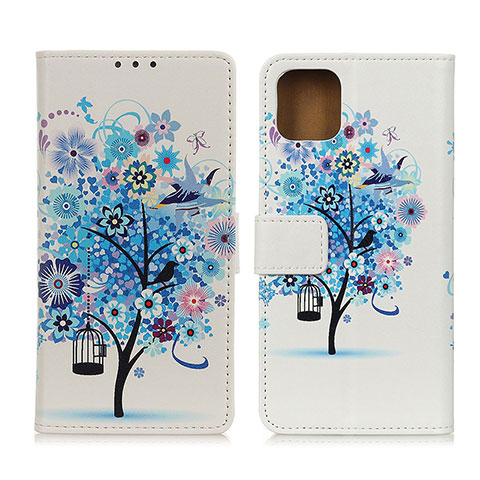 Funda de Cuero Cartera con Soporte Patron de Moda Carcasa D02Y para Motorola Moto Edge S 5G Azul