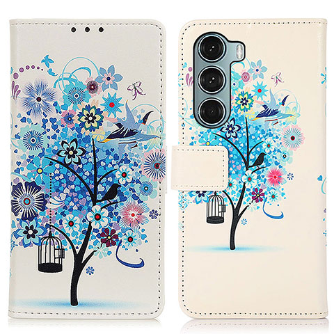 Funda de Cuero Cartera con Soporte Patron de Moda Carcasa D02Y para Motorola Moto Edge S30 5G Azul