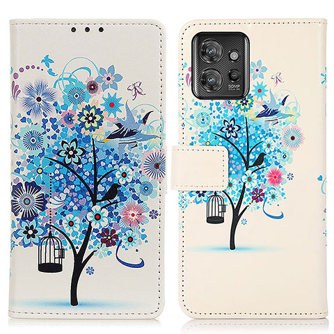 Funda de Cuero Cartera con Soporte Patron de Moda Carcasa D02Y para Motorola ThinkPhone 5G Azul