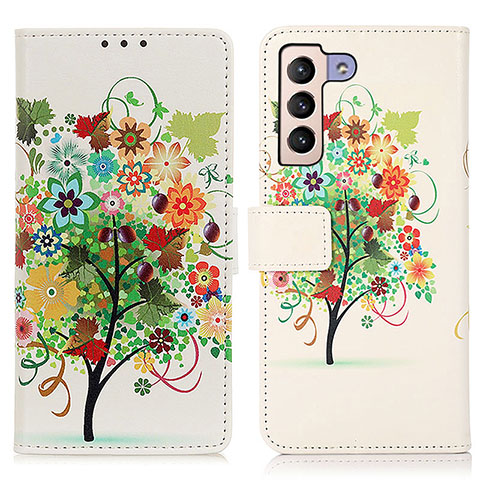 Funda de Cuero Cartera con Soporte Patron de Moda Carcasa D02Y para Samsung Galaxy S21 5G Multicolor