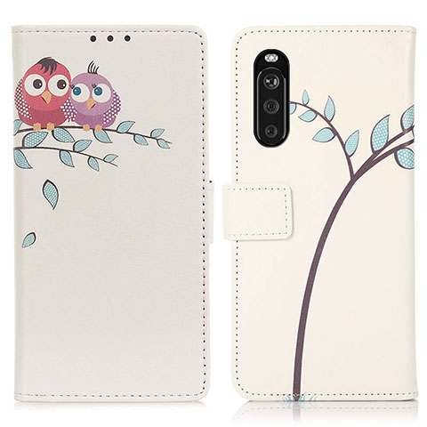 Funda de Cuero Cartera con Soporte Patron de Moda Carcasa D02Y para Sony Xperia 10 III Rosa