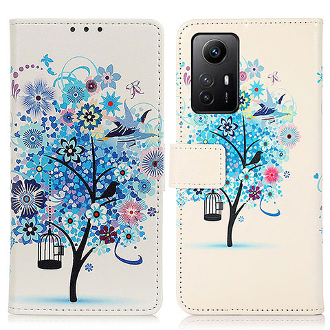 Funda de Cuero Cartera con Soporte Patron de Moda Carcasa D02Y para Xiaomi Redmi Note 12S Azul