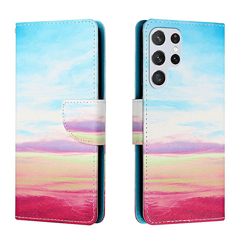 Funda de Cuero Cartera con Soporte Patron de Moda Carcasa H02X para Samsung Galaxy S24 Ultra 5G Vistoso