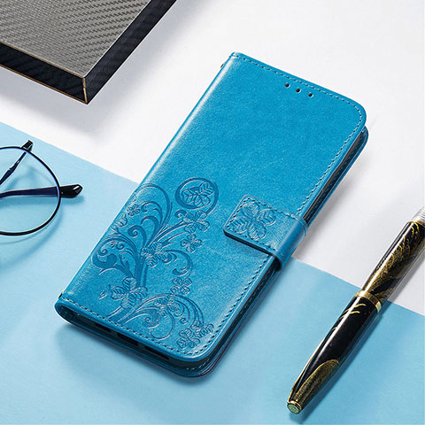 Funda de Cuero Cartera con Soporte Patron de Moda Carcasa H04 para Apple iPhone 15 Plus Azul