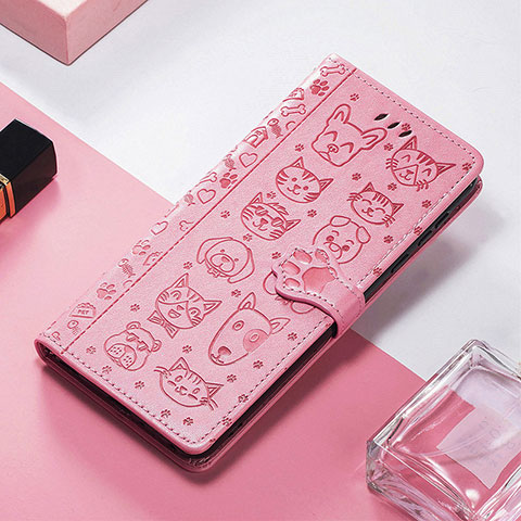 Funda de Cuero Cartera con Soporte Patron de Moda Carcasa H12 para Apple iPhone 13 Rosa