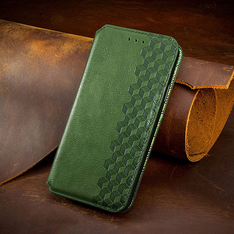 Funda de Cuero Cartera con Soporte Patron de Moda Carcasa H14 para Apple iPhone 13 Verde