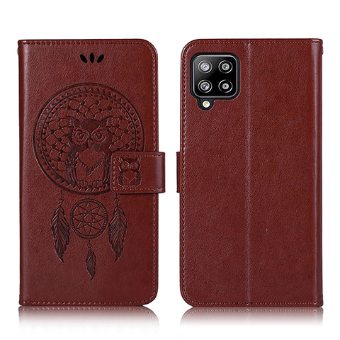 Funda de Cuero Cartera con Soporte Patron de Moda Carcasa JX1 para Samsung Galaxy A22 4G Marron