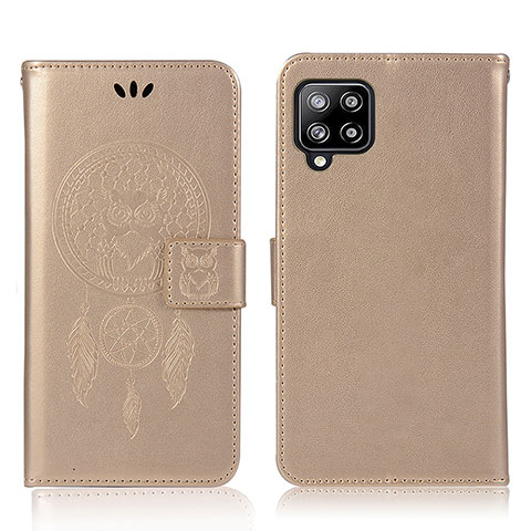 Funda de Cuero Cartera con Soporte Patron de Moda Carcasa JX1 para Samsung Galaxy A22 4G Oro