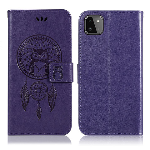 Funda de Cuero Cartera con Soporte Patron de Moda Carcasa JX1 para Samsung Galaxy A22 5G Morado