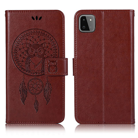 Funda de Cuero Cartera con Soporte Patron de Moda Carcasa JX1 para Samsung Galaxy A22s 5G Marron