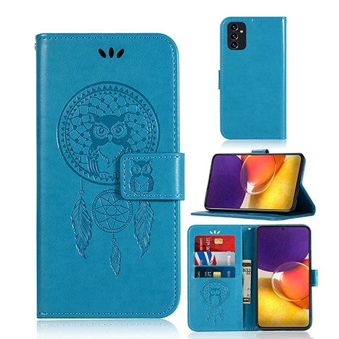 Funda de Cuero Cartera con Soporte Patron de Moda Carcasa JX1 para Samsung Galaxy A24 4G Azul