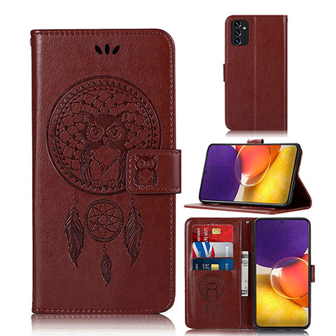 Funda de Cuero Cartera con Soporte Patron de Moda Carcasa JX1 para Samsung Galaxy A24 4G Marron