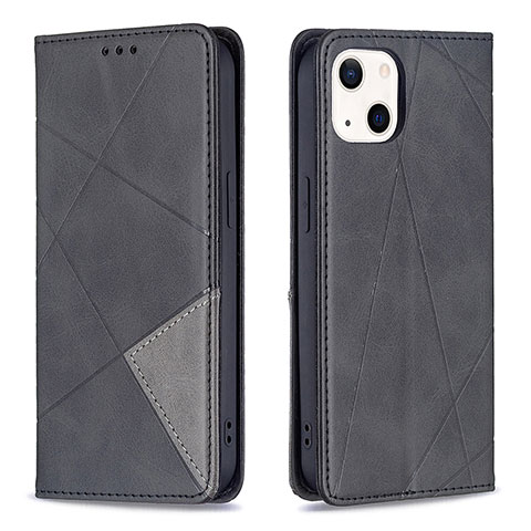 Funda de Cuero Cartera con Soporte Patron de Moda Carcasa L04 para Apple iPhone 13 Mini Negro