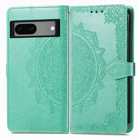 Funda de Cuero Cartera con Soporte Patron de Moda Carcasa para Google Pixel 7 5G Verde