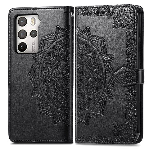 Funda de Cuero Cartera con Soporte Patron de Moda Carcasa para HTC U23 Pro 5G Negro