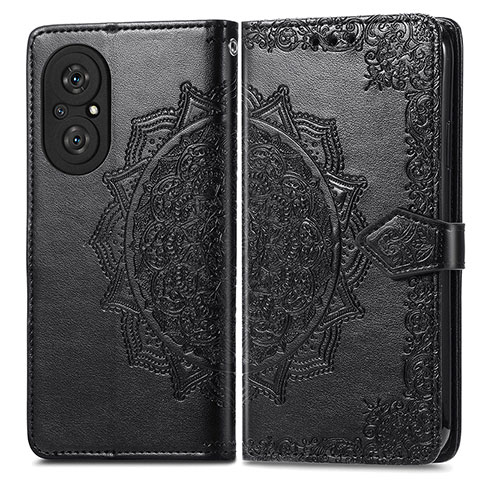 Funda de Cuero Cartera con Soporte Patron de Moda Carcasa para Huawei Honor 50 SE 5G Negro