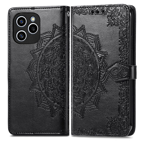 Funda de Cuero Cartera con Soporte Patron de Moda Carcasa para Huawei Honor 60 SE 5G Negro