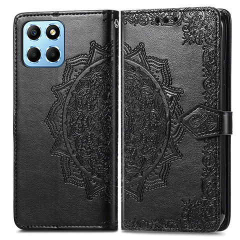 Funda de Cuero Cartera con Soporte Patron de Moda Carcasa para Huawei Honor 70 Lite 5G Negro