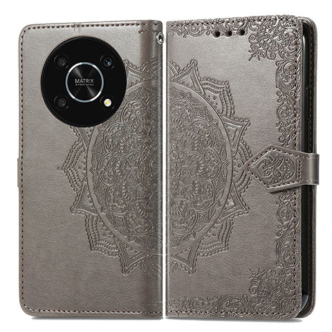 Funda de Cuero Cartera con Soporte Patron de Moda Carcasa para Huawei Honor Magic4 Lite 5G Gris