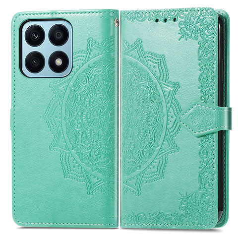 Funda de Cuero Cartera con Soporte Patron de Moda Carcasa para Huawei Honor X8a 4G Verde