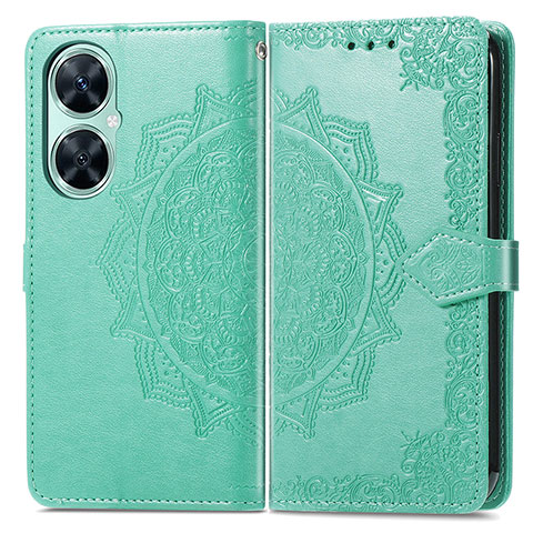 Funda de Cuero Cartera con Soporte Patron de Moda Carcasa para Huawei Nova 11i Verde