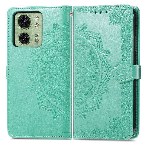 Funda de Cuero Cartera con Soporte Patron de Moda Carcasa para Motorola Moto Edge 40 5G Verde