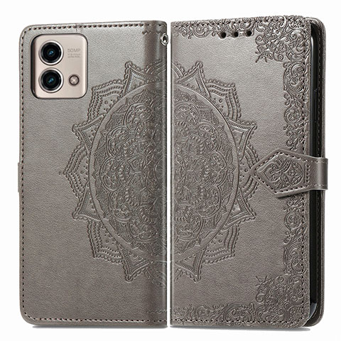 Funda de Cuero Cartera con Soporte Patron de Moda Carcasa para Motorola Moto G Stylus (2023) 4G Gris