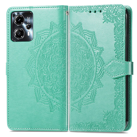 Funda de Cuero Cartera con Soporte Patron de Moda Carcasa para Motorola Moto G13 Verde