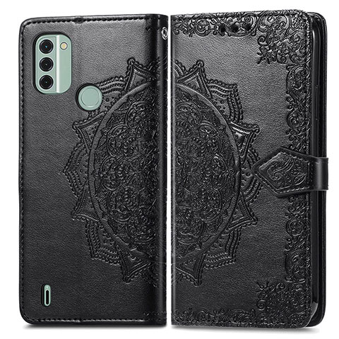 Funda de Cuero Cartera con Soporte Patron de Moda Carcasa para Nokia C31 Negro