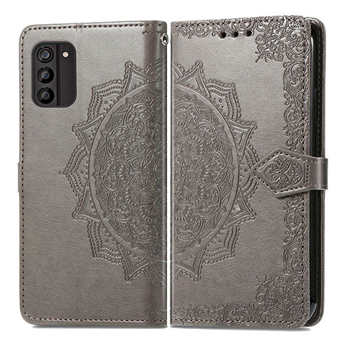 Funda de Cuero Cartera con Soporte Patron de Moda Carcasa para Nokia G100 Gris