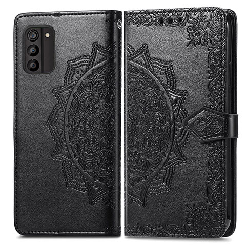 Funda de Cuero Cartera con Soporte Patron de Moda Carcasa para Nokia G100 Negro