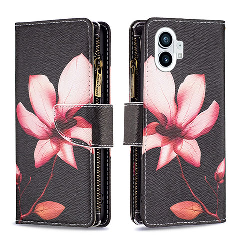 Funda de Cuero Cartera con Soporte Patron de Moda Carcasa para Nothing Phone 1 Marron