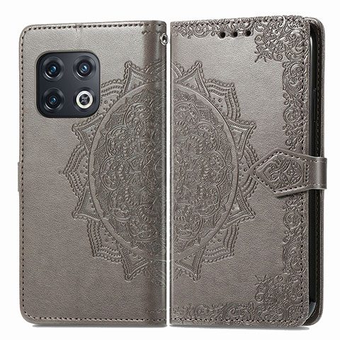 Funda de Cuero Cartera con Soporte Patron de Moda Carcasa para OnePlus 10 Pro 5G Gris