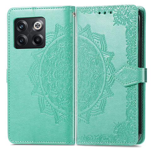 Funda de Cuero Cartera con Soporte Patron de Moda Carcasa para OnePlus 10T 5G Verde