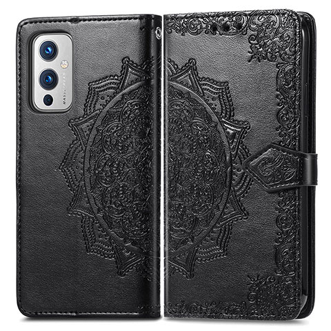 Funda de Cuero Cartera con Soporte Patron de Moda Carcasa para OnePlus 9 5G Negro