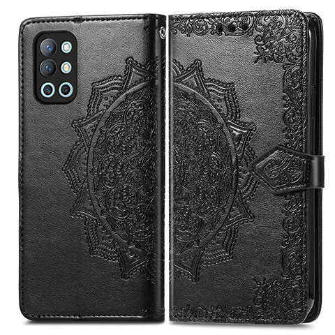 Funda de Cuero Cartera con Soporte Patron de Moda Carcasa para OnePlus 9R 5G Negro