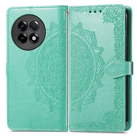 Funda de Cuero Cartera con Soporte Patron de Moda Carcasa para OnePlus Ace 2 5G Verde