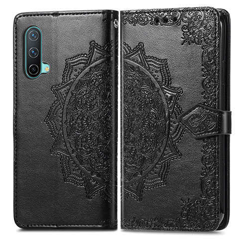 Funda de Cuero Cartera con Soporte Patron de Moda Carcasa para OnePlus Nord CE 5G Negro