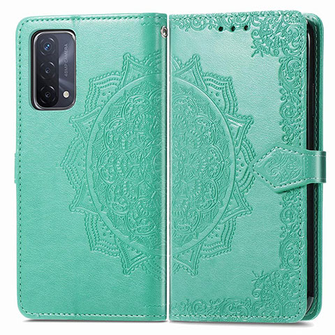 Funda de Cuero Cartera con Soporte Patron de Moda Carcasa para Oppo A93 5G Verde