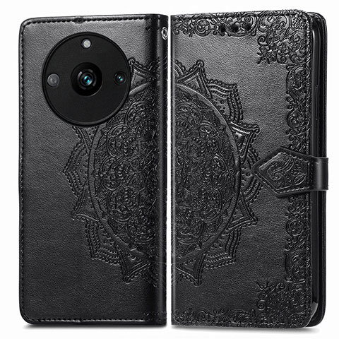 Funda de Cuero Cartera con Soporte Patron de Moda Carcasa para Realme 11 Pro 5G Negro