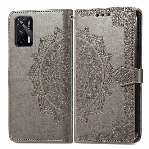 Funda de Cuero Cartera con Soporte Patron de Moda Carcasa para Realme GT Neo 5G Gris