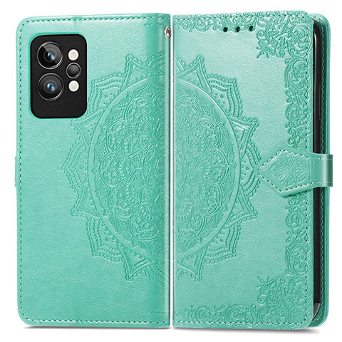 Funda de Cuero Cartera con Soporte Patron de Moda Carcasa para Realme GT2 Pro 5G Verde